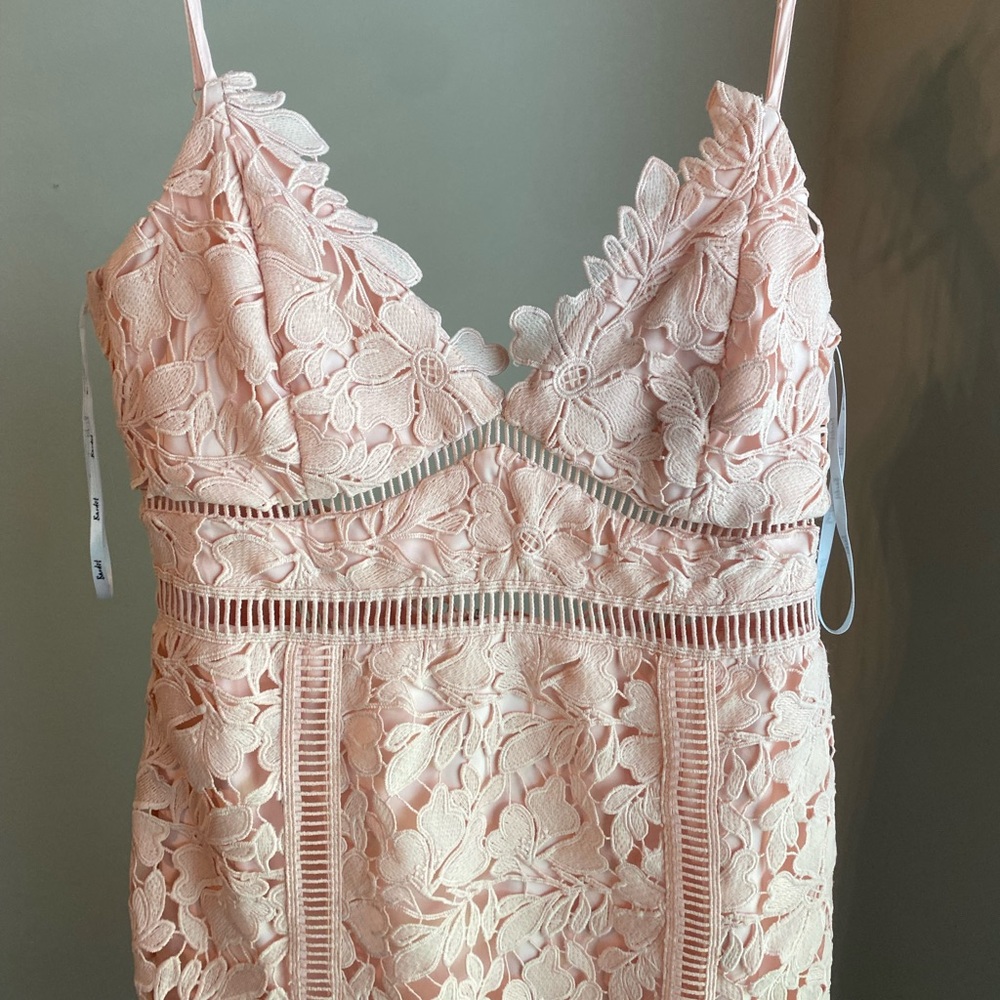 Bardot Light Pink Cocktail Midi Dress